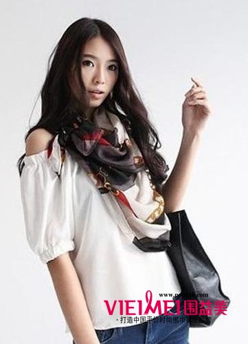 丝巾时尚搭配 让你过不一样的秋天,最新服装图片-围益美商城