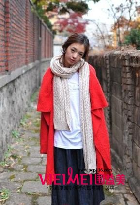 教你巧妙围巾搭配系法 让你出门不在做路人,最新服装图片-围益美商城