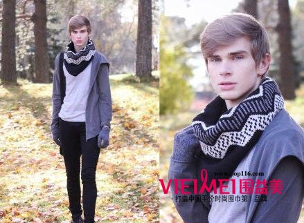 男士经典围巾系法 戴出你的成熟男人魅力,最新服装图片-围益美商城